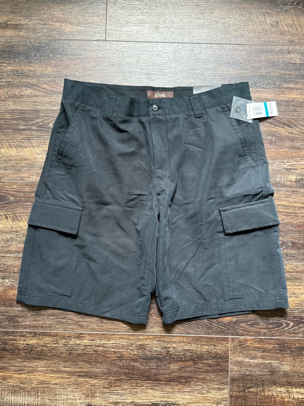 Tasso Elba Mens Modal Casual Chino Shorts Black NWT 36